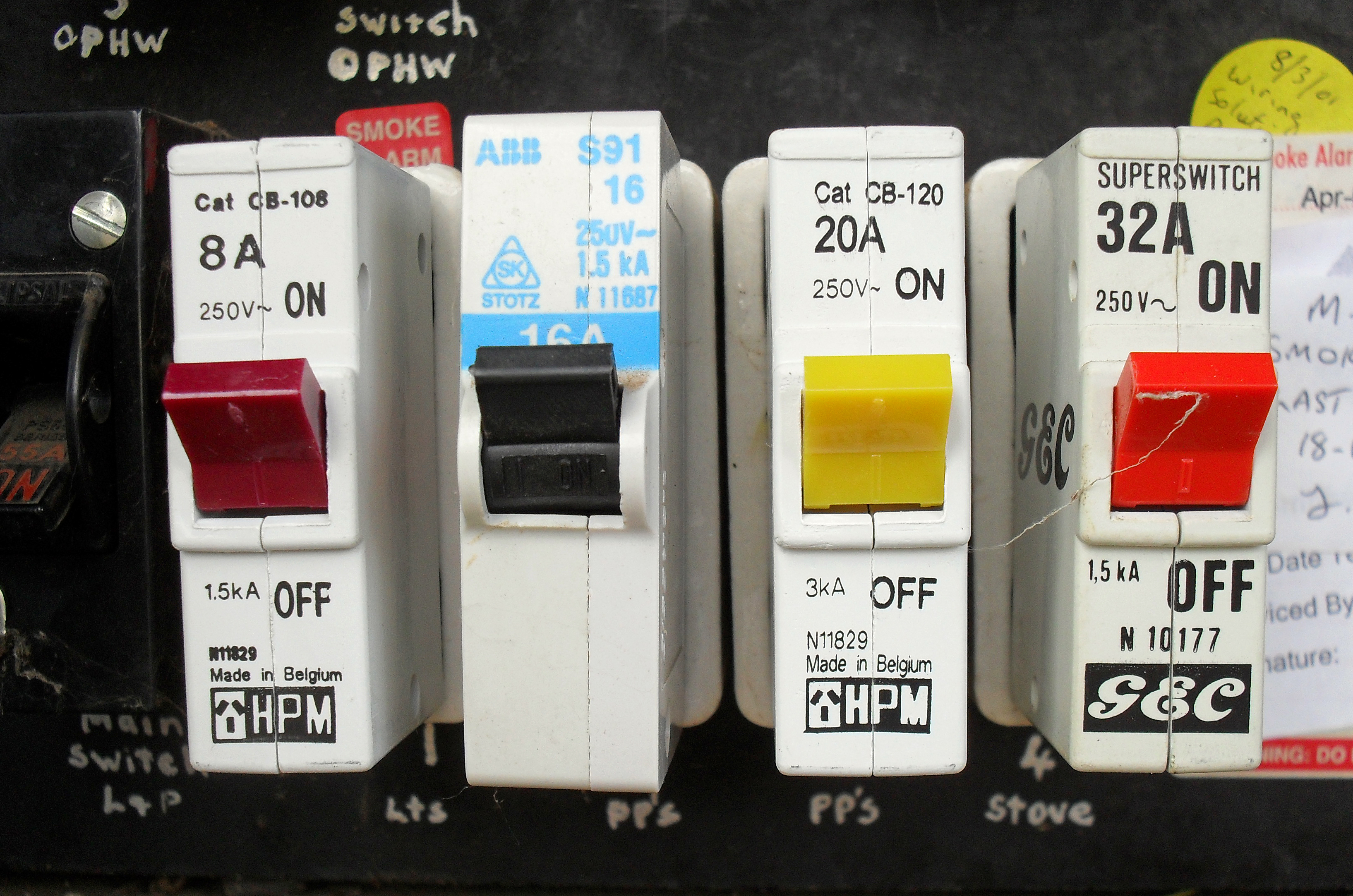 Electrical panel circuit breakers — electrician Varese